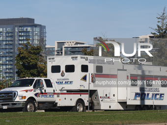 York Regional Police set up mobile command centers in Jewish and Muslim neighborhoods ahead of the one-year anniversary of the October 7th a...