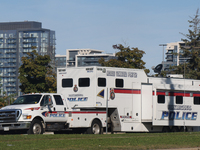 York Regional Police set up mobile command centers in Jewish and Muslim neighborhoods ahead of the one-year anniversary of the October 7th a...