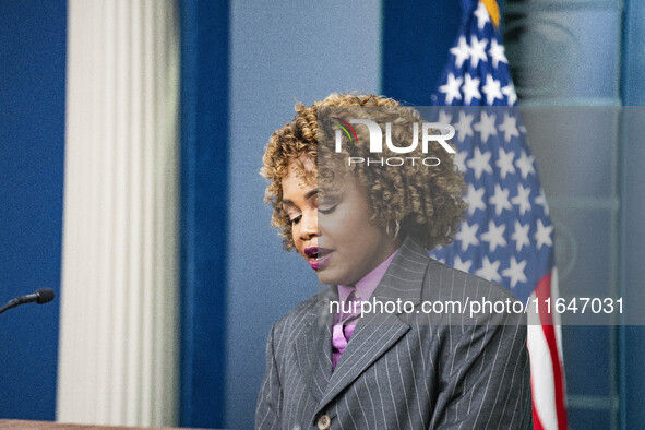 White House Press Briefing by Secretary Karine Jean-Pierre addresses the one-year anniversary since October 7, 2024,and the hostage situatio...