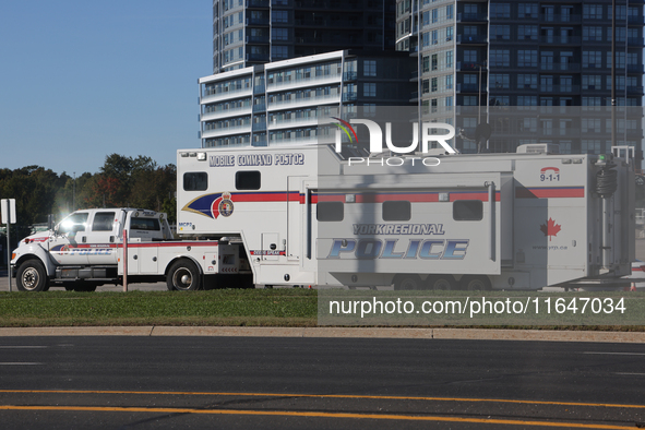 York Regional Police set up mobile command centers in Jewish and Muslim neighborhoods ahead of the one-year anniversary of the October 7th a...