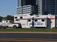 York Regional Police set up mobile command centers in Jewish and Muslim neighborhoods ahead of the one-year anniversary of the October 7th a...