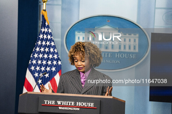 White House Press Briefing by Secretary Karine Jean-Pierre addresses the one-year anniversary since October 7, 2024,and the hostage situatio...