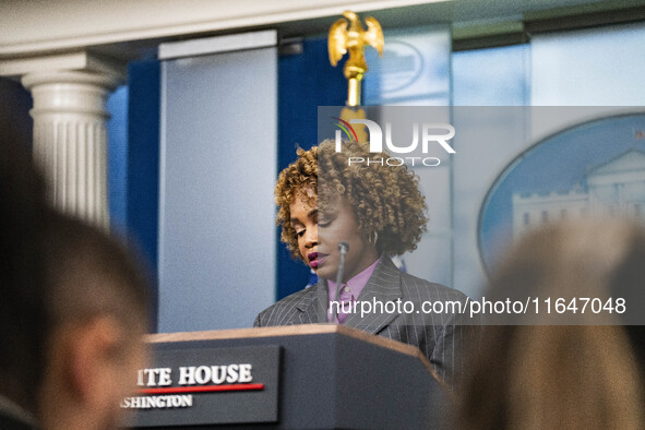 White House Press Briefing by Secretary Karine Jean-Pierre addresses the one-year anniversary since October 7, 2024,and the hostage situatio...