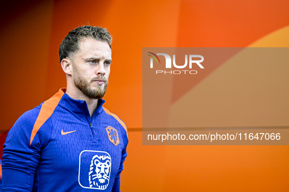 Netherlands goalkeeper Mark Flekken participates in the training and press conference for the Netherlands Nations League season 2024-2025 at...