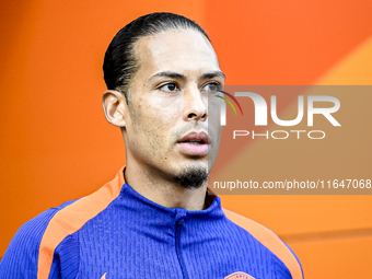 Netherlands player Virgil van Dijk participates in the training and press conference for the Netherlands Nations League season 2024-2025 at...