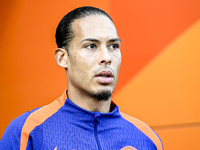 Netherlands player Virgil van Dijk participates in the training and press conference for the Netherlands Nations League season 2024-2025 at...