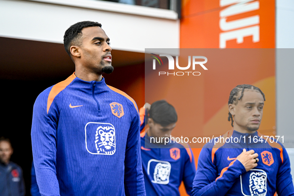 Netherlands player Ryan Gravenberch participates in the training and press conference for the Netherlands on October 7, 2024, at the KNVB Ca...