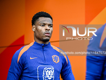 Netherlands player Denzel Dumfries participates in the training and press conference for the Netherlands Nations League season 2024-2025 at...