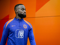 Netherlands player Lutsharel Geertruida participates in the training and press conference for the Netherlands Nations League season 2024-202...