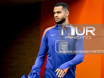 Netherlands player Cody Gakpo participates in the training and press conference for the Netherlands Nations League season 2024-2025 at the K...