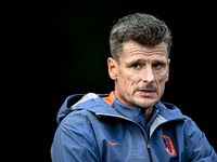 Netherlands assistant trainer Wim Jonk is present during the match training and press conference for the Netherlands on October 7, 2024, at...