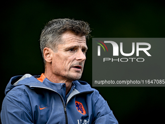 Netherlands assistant trainer Wim Jonk is present during the match training and press conference for the Netherlands on October 7, 2024, at...