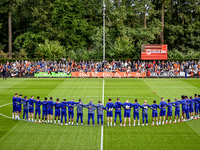 A minute of silence for Johan Neeskens takes place during the match training and press conference for the Netherlands on October 7, 2024, at...