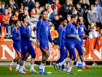 Netherlands player Virgil van Dijk participates in the training and press conference for the Netherlands Nations League season 2024-2025 at...