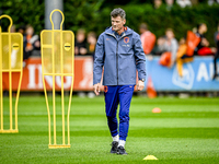 Netherlands assistant trainer Wim Jonk is present during the match training and press conference for the Netherlands on October 7, 2024, at...