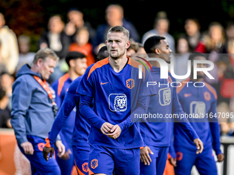 Netherlands player Matthijs de Ligt participates in the training and press conference for the Netherlands on October 7, 2024, at the KNVB Ca...