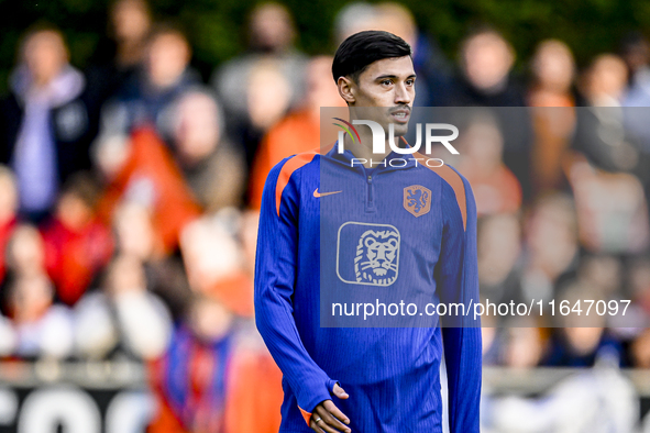 Netherlands player Tijjani Reijnders participates in the training and press conference for the Netherlands Nations League season 2024-2025 a...