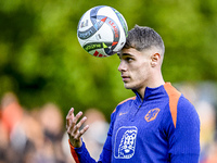 Netherlands player Mickey van de Ven participates in the training and press conference for the Netherlands Nations League season 2024-2025 a...