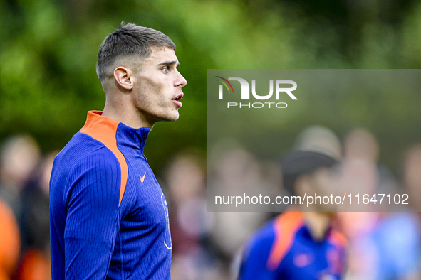 Netherlands player Mickey van de Ven participates in the training and press conference for the Netherlands Nations League season 2024-2025 a...