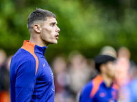 Netherlands player Mickey van de Ven participates in the training and press conference for the Netherlands Nations League season 2024-2025 a...