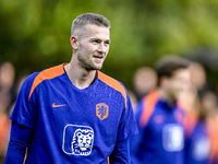 Netherlands player Matthijs de Ligt participates in the training and press conference for the Netherlands on October 7, 2024, at the KNVB Ca...