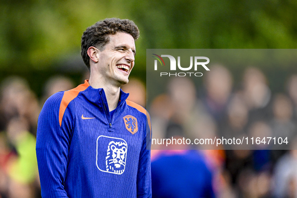 Netherlands player Guus Til participates in the training and press conference for the Netherlands Nations League season 2024-2025 at the KNV...