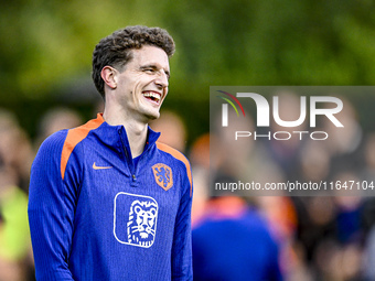 Netherlands player Guus Til participates in the training and press conference for the Netherlands Nations League season 2024-2025 at the KNV...