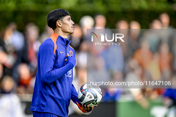 Netherlands player Tijjani Reijnders participates in the training and press conference for the Netherlands Nations League season 2024-2025 a...