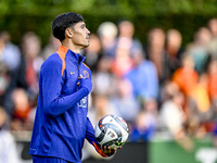 Netherlands player Tijjani Reijnders participates in the training and press conference for the Netherlands Nations League season 2024-2025 a...