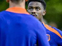 Netherlands player Jorrel Hato participates in the training and press conference for the Netherlands Nations League season 2024-2025 at the...