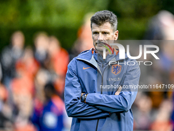 Netherlands assistant trainer Wim Jonk is present during the match training and press conference for the Netherlands on October 7, 2024, at...