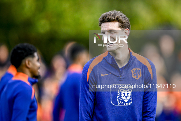 Netherlands player Guus Til participates in the training and press conference for the Netherlands Nations League season 2024-2025 at the KNV...