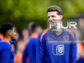 Netherlands player Guus Til participates in the training and press conference for the Netherlands Nations League season 2024-2025 at the KNV...