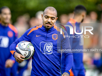 Netherlands player Donyell Malen participates in the training and press conference for the Netherlands Nations League season 2024-2025 at th...