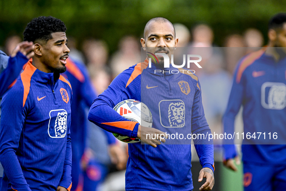 Netherlands player Donyell Malen participates in the training and press conference for the Netherlands Nations League season 2024-2025 at th...