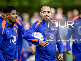 Netherlands player Donyell Malen participates in the training and press conference for the Netherlands Nations League season 2024-2025 at th...