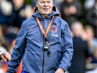 Netherlands trainer coach Ronald Koeman participates in the match training and press conference for the Netherlands on October 7, 2024, at t...