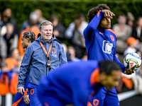 Netherlands trainer coach Ronald Koeman participates in the match training and press conference for the Netherlands on October 7, 2024, at t...