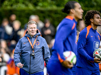 Netherlands trainer coach Ronald Koeman participates in the match training and press conference for the Netherlands on October 7, 2024, at t...