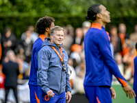 Netherlands trainer coach Ronald Koeman participates in the match training and press conference for the Netherlands on October 7, 2024, at t...