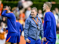 Netherlands trainer coach Ronald Koeman participates in the match training and press conference for the Netherlands on October 7, 2024, at t...