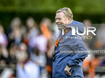 Netherlands trainer coach Ronald Koeman participates in the match training and press conference for the Netherlands on October 7, 2024, at t...