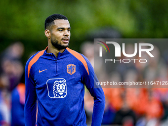 Netherlands player Cody Gakpo participates in the training and press conference for the Netherlands Nations League season 2024-2025 at the K...