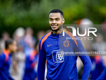 Netherlands player Cody Gakpo participates in the training and press conference for the Netherlands Nations League season 2024-2025 at the K...