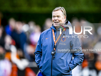 Netherlands trainer coach Ronald Koeman participates in the match training and press conference for the Netherlands on October 7, 2024, at t...