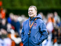 Netherlands trainer coach Ronald Koeman participates in the match training and press conference for the Netherlands on October 7, 2024, at t...