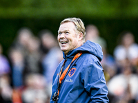 Netherlands trainer coach Ronald Koeman participates in the match training and press conference for the Netherlands on October 7, 2024, at t...