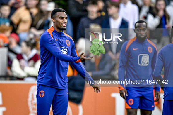 Netherlands player Ryan Gravenberch participates in the training and press conference for the Netherlands on October 7, 2024, at the KNVB Ca...