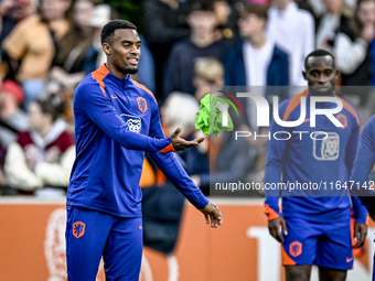 Netherlands player Ryan Gravenberch participates in the training and press conference for the Netherlands on October 7, 2024, at the KNVB Ca...