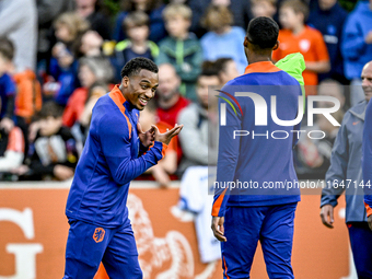 Netherlands player Quinten Timber participates in the training and press conference for the Netherlands Nations League season 2024-2025 at t...